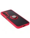 Kup Etui s úchytem na prst Bizon Case Hybrid Ring pro Samsung Galaxy S24 FE kouřové s červeným rámečkem - BIZ6555 - {ean13} - Sklep Home Screen