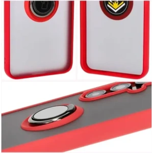 Kup Bizon Case Hybrid Ring Samsung Galaxy S24 FE füstös piros kerettel - BIZ6555 - {ean13} - Sklep Home Screen