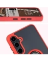 Kup Etui s úchytem na prst Bizon Case Hybrid Ring pro Samsung Galaxy S24 FE kouřové s červeným rámečkem - BIZ6555 - {ean13} - Sklep Home Screen