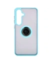 Kup Etui z uchwytem na palec Bizon Case Hybrid Ring do Samsung Galaxy S24 FE kouřové s jasně modrým rámečkem - BIZ6556 - {ean13} - Sklep Home Screen