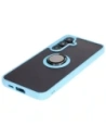 Kup Etui z uchwytem na palec Bizon Case Hybrid Ring do Samsung Galaxy S24 FE kouřové s jasně modrým rámečkem - BIZ6556 - {ean13} - Sklep Home Screen