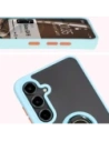 Kup Etui z uchwytem na palec Bizon Case Hybrid Ring do Samsung Galaxy S24 FE kouřové s jasně modrým rámečkem - BIZ6556 - {ean13} - Sklep Home Screen
