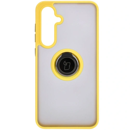 Kup Bizon Case Hybrid Ring Samsung Galaxy S24 FE fumuriu cu un cadru galben - BIZ6557 - {ean13} - Sklep Home Screen