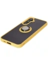 Buy Bizon Case Hybrid Ring Samsung Galaxy S24 FE smoky with a yellow frame - BIZ6557 - {ean13} - Home Screen Store Europe