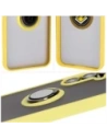 Buy Bizon Case Hybrid Ring Samsung Galaxy S24 FE smoky with a yellow frame - BIZ6557 - {ean13} - Home Screen Store Europe