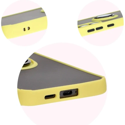 Kup Bizon Case Hybrid Ring Samsung Galaxy S24 FE fumuriu cu un cadru galben - BIZ6557 - {ean13} - Sklep Home Screen