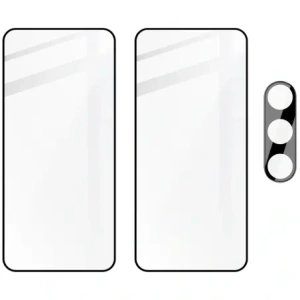 Kup 2x Szkło hartowane na ekran z ramką + szkło na aparat Bizon Edge do Samsung Galaxy S24 FE - BIZ6558 - {ean13} - Sklep Home Screen