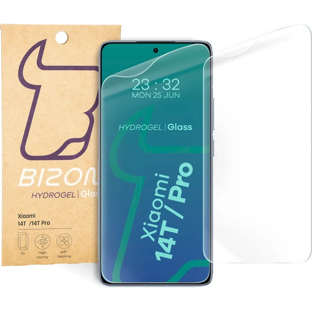 Folia hydrożelowa na ekran Bizon Glass Hydrogel Front do Xiaomi 14T/14T Pro [2 PACK]