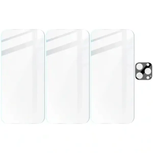 Kup 3x Szkło na ekran + szkło na aparat Bizon Clear do Apple iPhone 16 Pro - BIZ6567 - {ean13} - Sklep Home Screen