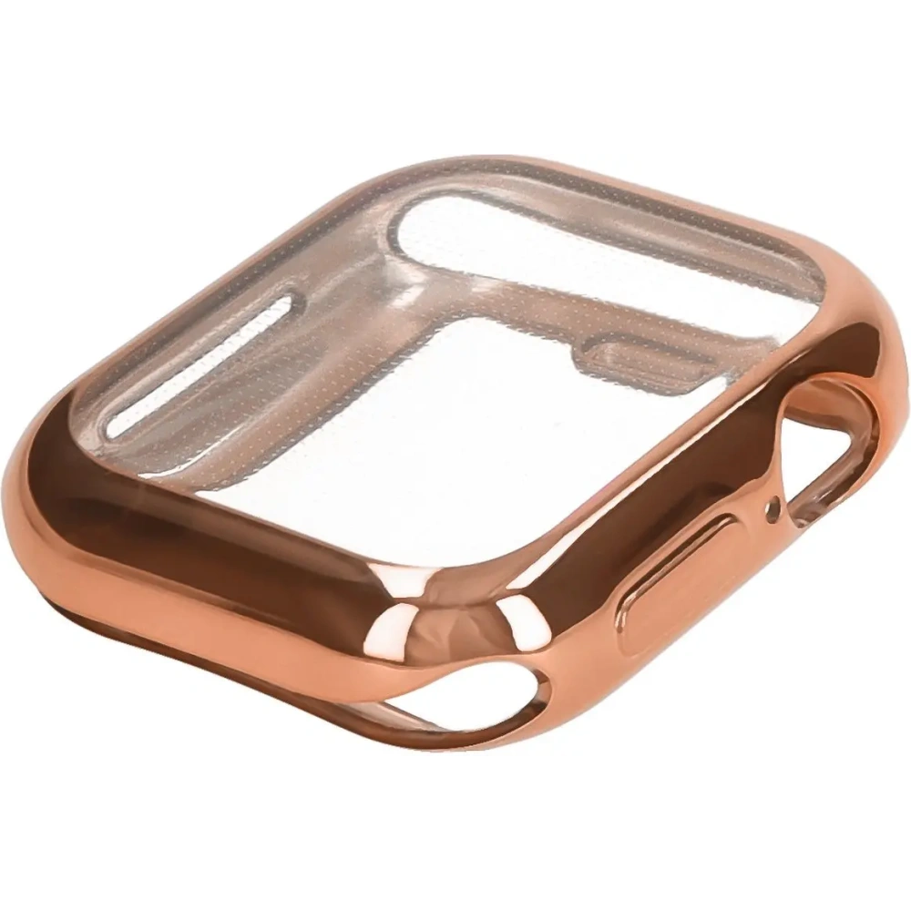 Etui z osłoną ekranu Bizon Case Watch Felipe do Apple Watch 10 / 11 42mm różowozłote