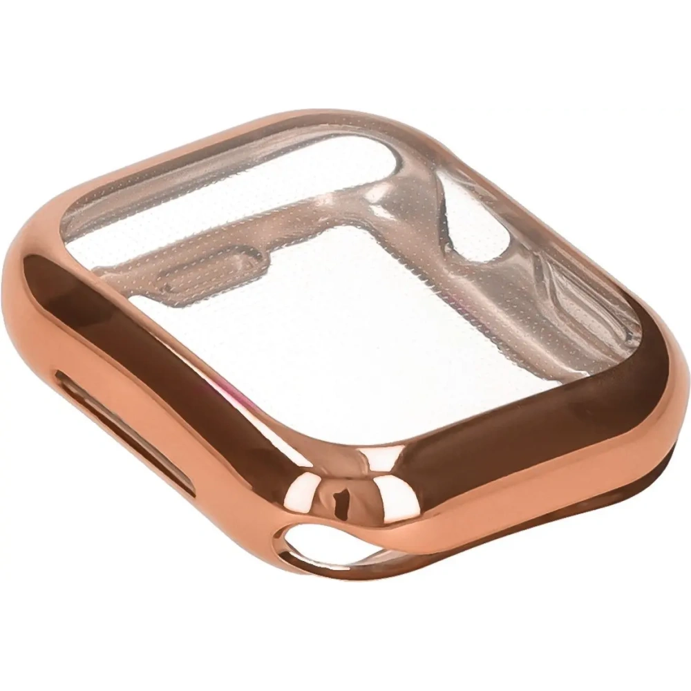 Etui z osłoną ekranu Bizon Case Watch Felipe do Apple Watch 10 / 11 42mm różowozłote