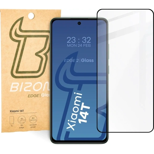 Kup Zesílené sklo Bizon Glass Edge 2 pro Xiaomi 14T černý rámeček - BIZ6569 - {ean13} - Sklep Home Screen