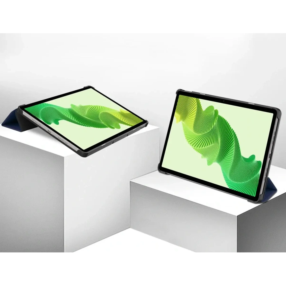 Etui z klapką Bizon Case Tab Croc do Realme Pad 2 11.5 granatowe