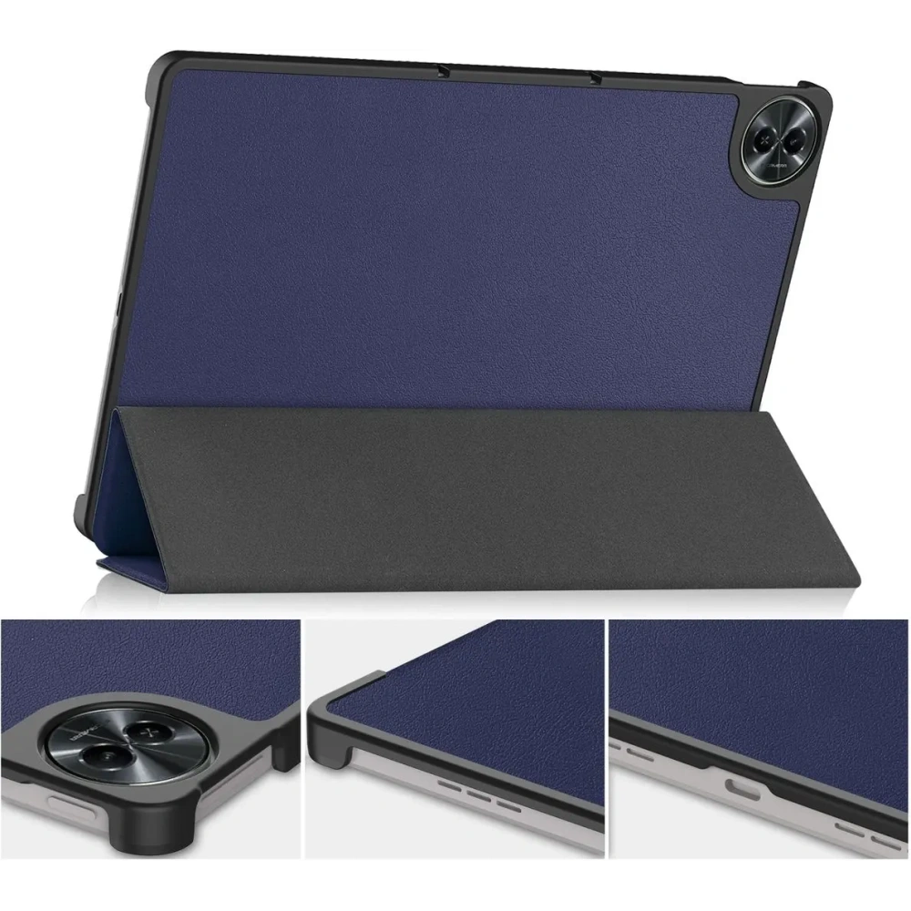 Etui z klapką Bizon Case Tab Croc do Realme Pad 2 11.5 granatowe