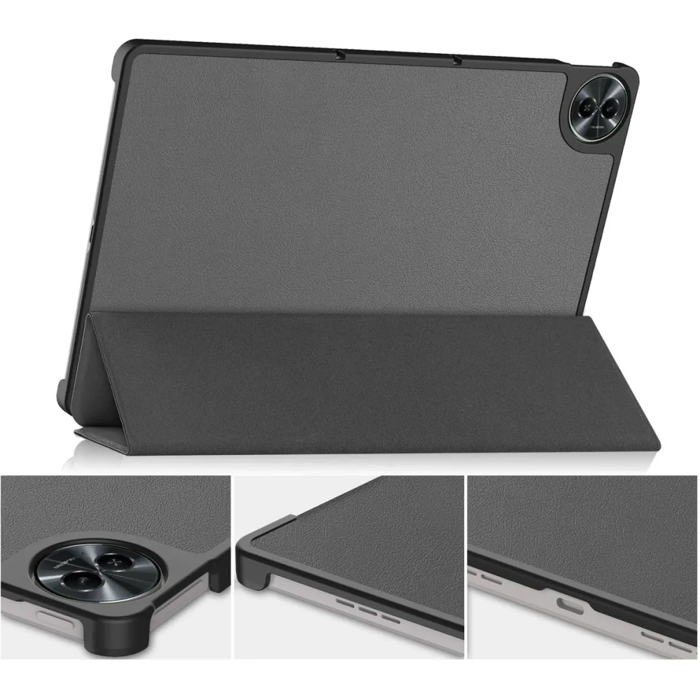 Etui z klapką Bizon Case Tab Croc do Realme Pad 2 11.5 szare