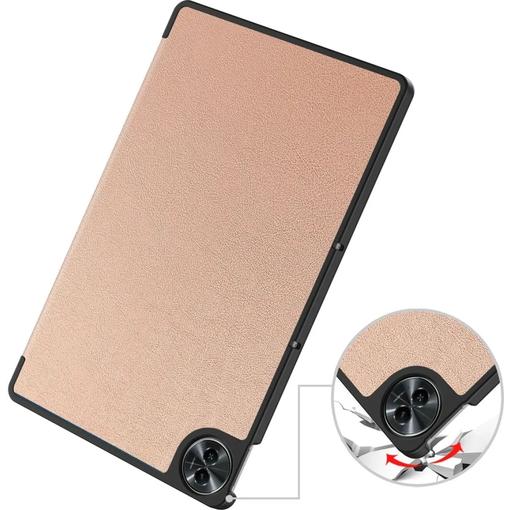 Etui z klapką Bizon Case Tab Croc do Realme Pad 2 11.5 różowozłoty