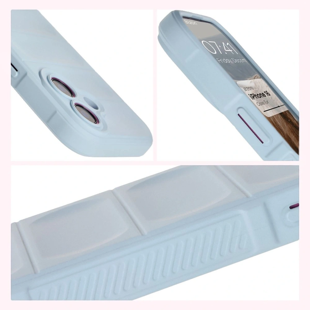 Pancerne etui Bizon Case Tur do Apple iPhone 16 jasnoniebieskie