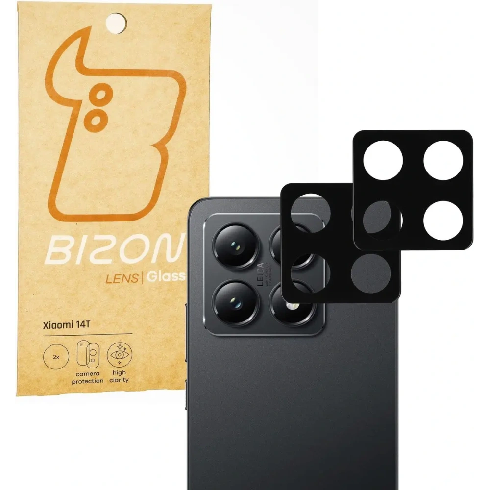 Szkło na aparat Bizon Glass Lens do Xiaomi 14T [2 PACK]