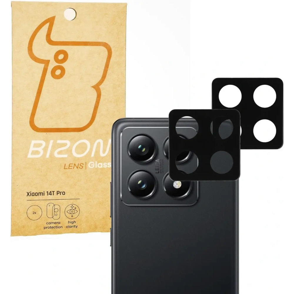 Szkło na aparat Bizon Glass Lens do Xiaomi 14T Pro [2 PACK]