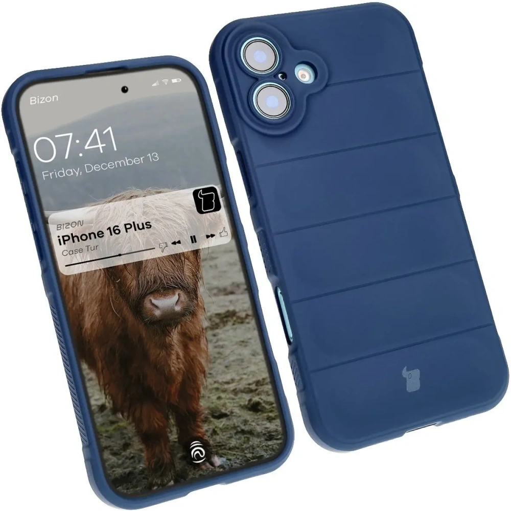 Pancerne etui Bizon Case Tur do Apple iPhone 16 Plus granatowe