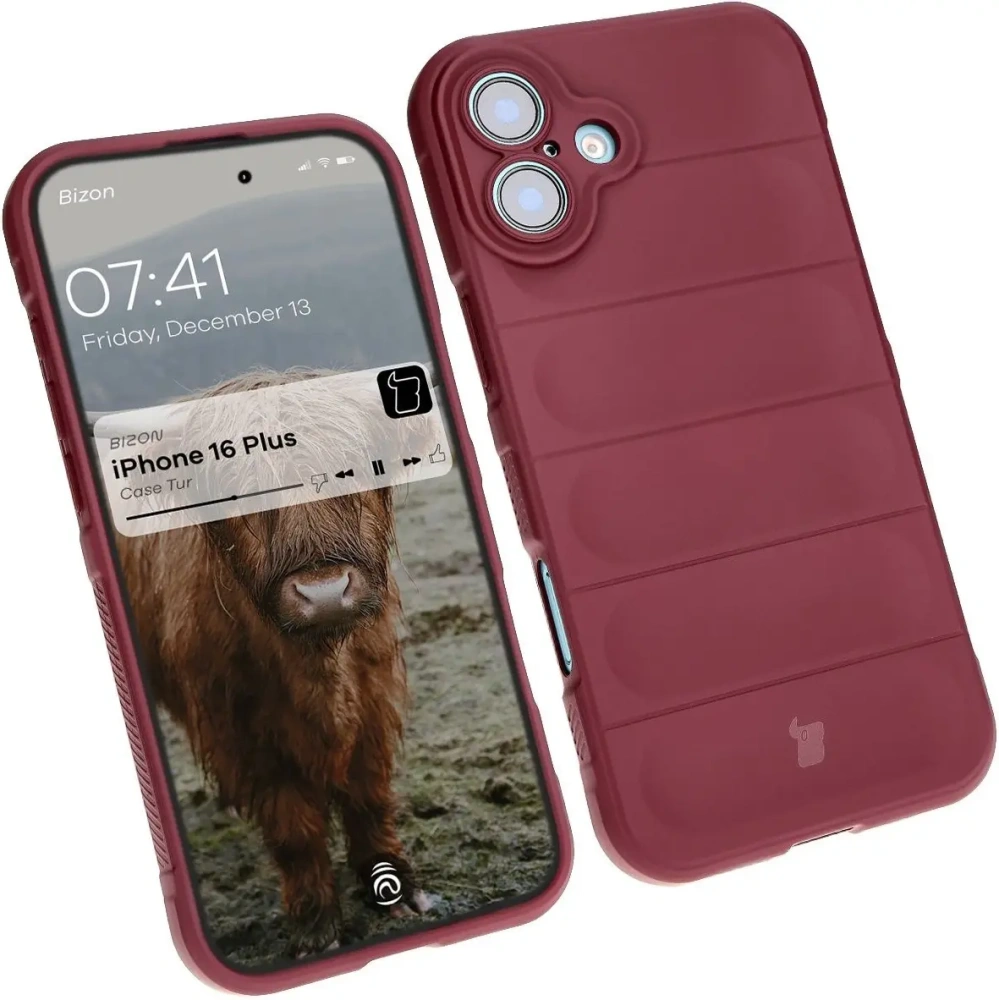 Pancerne etui Bizon Case Tur do Apple iPhone 16 Plus ciemnofioletowe