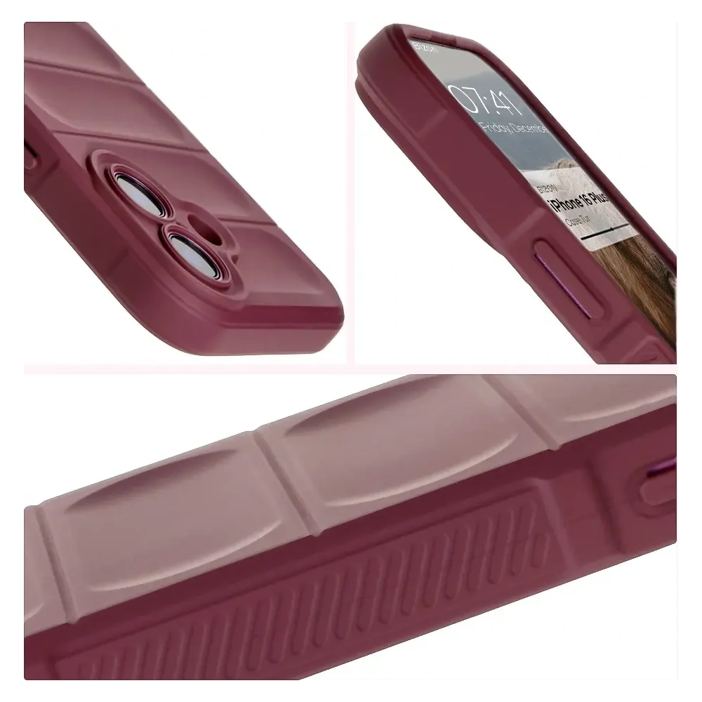 Pancerne etui Bizon Case Tur do Apple iPhone 16 Plus ciemnofioletowe