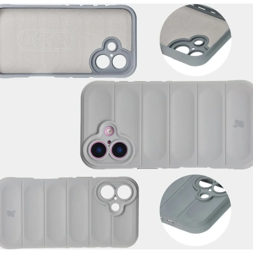 Pancerne etui Bizon Case Tur do Apple iPhone 16 Plus jasnoszare