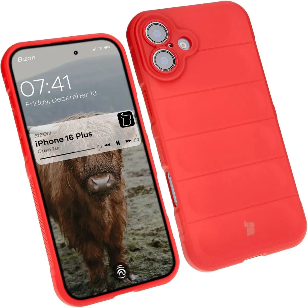 Pancerne etui Bizon Case Tur do Apple iPhone 16 Plus czerwone