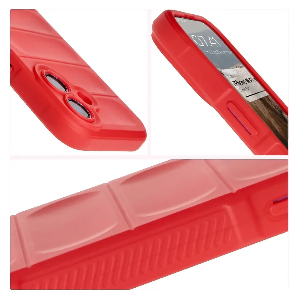 Pancerne etui Bizon Case Tur do Apple iPhone 16 Plus czerwone