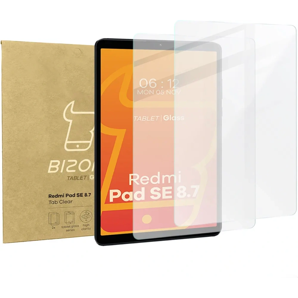 Szkło hartowane do tabletu Bizon Glass Tab Clear do Xiaomi Redmi Pad SE 8.7 [2 PACK]