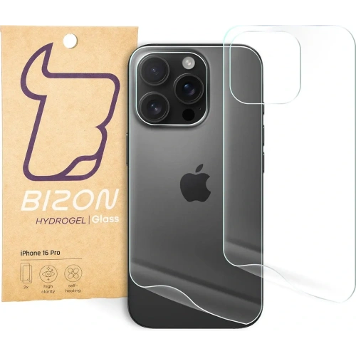 Kup Fólie hydrogelová na zadní stranu Bizon Glass Hydrogel pro Apple iPhone 16 Pro [2 PACK] - BIZ6595 - {ean13} - Sklep Home Screen