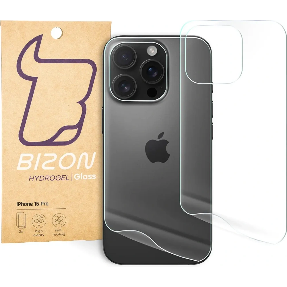 Folia hydrożelowa na tył Bizon Glass Hydrogel do Apple iPhone 16 Pro [2 PACK]