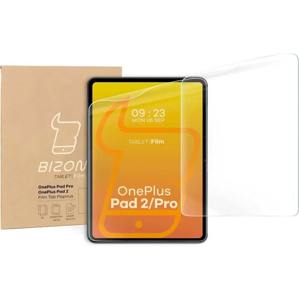 Folia imitująca papier Bizon Film Tab Papirus do OnePlus Pad 2/OnePlus Pad Pro [2 PACK]