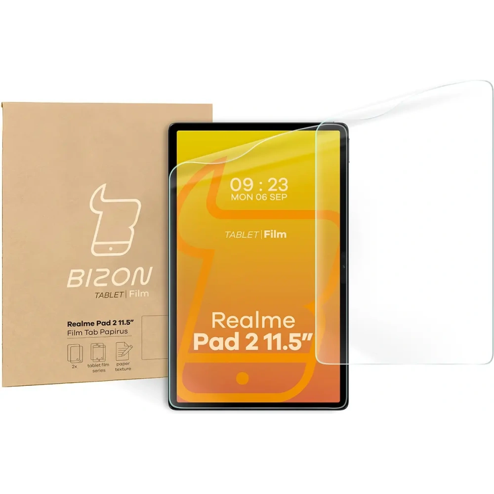 Folia imitująca papier Bizon Film Tab Papirus do Realme Pad 2 11.5 [2 PACK]