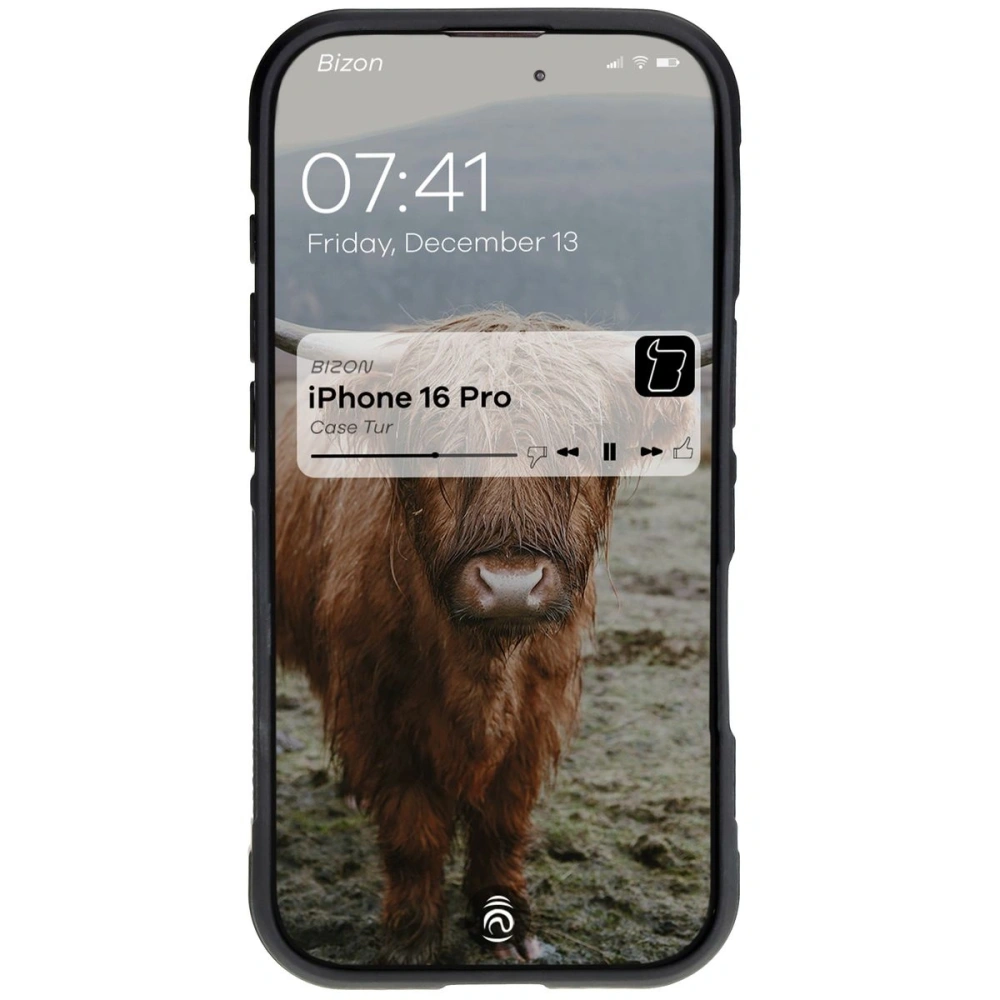 Pancerne etui Bizon Case Tur do Apple iPhone 16 Pro czarne