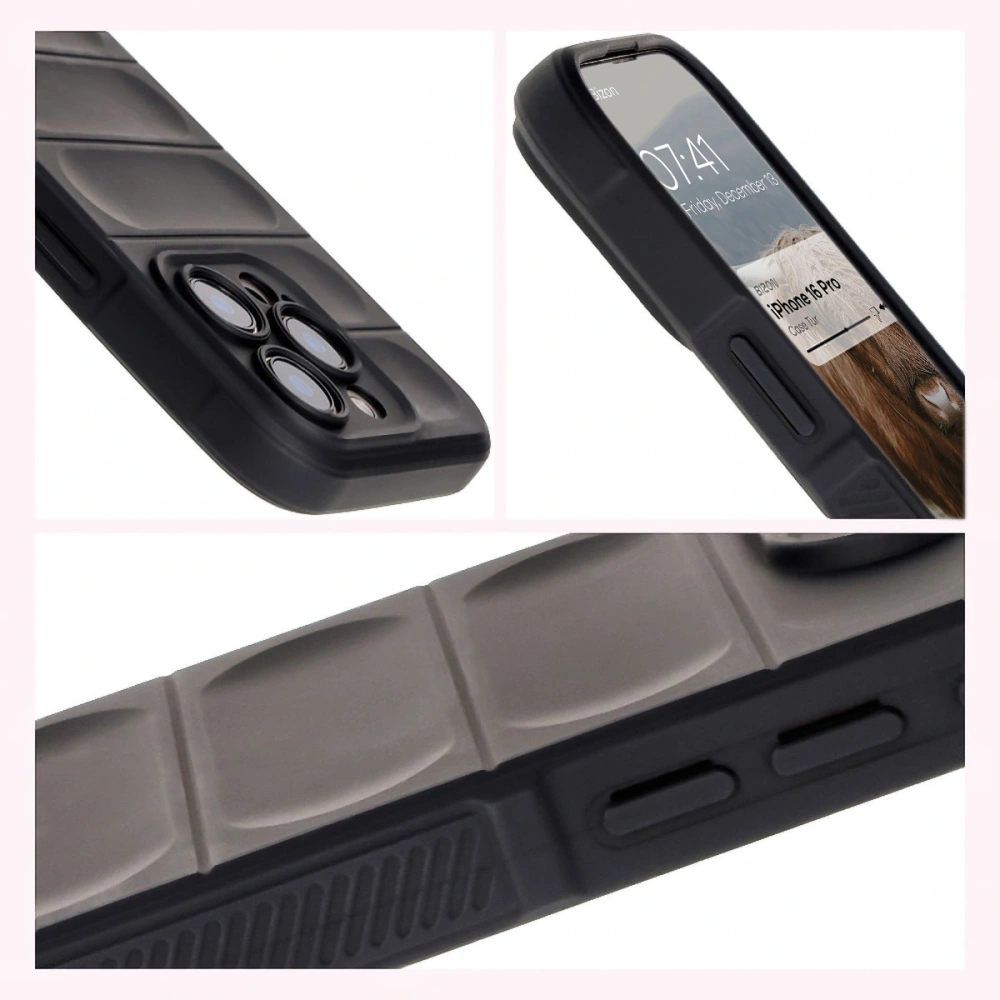 Pancerne etui Bizon Case Tur do Apple iPhone 16 Pro czarne