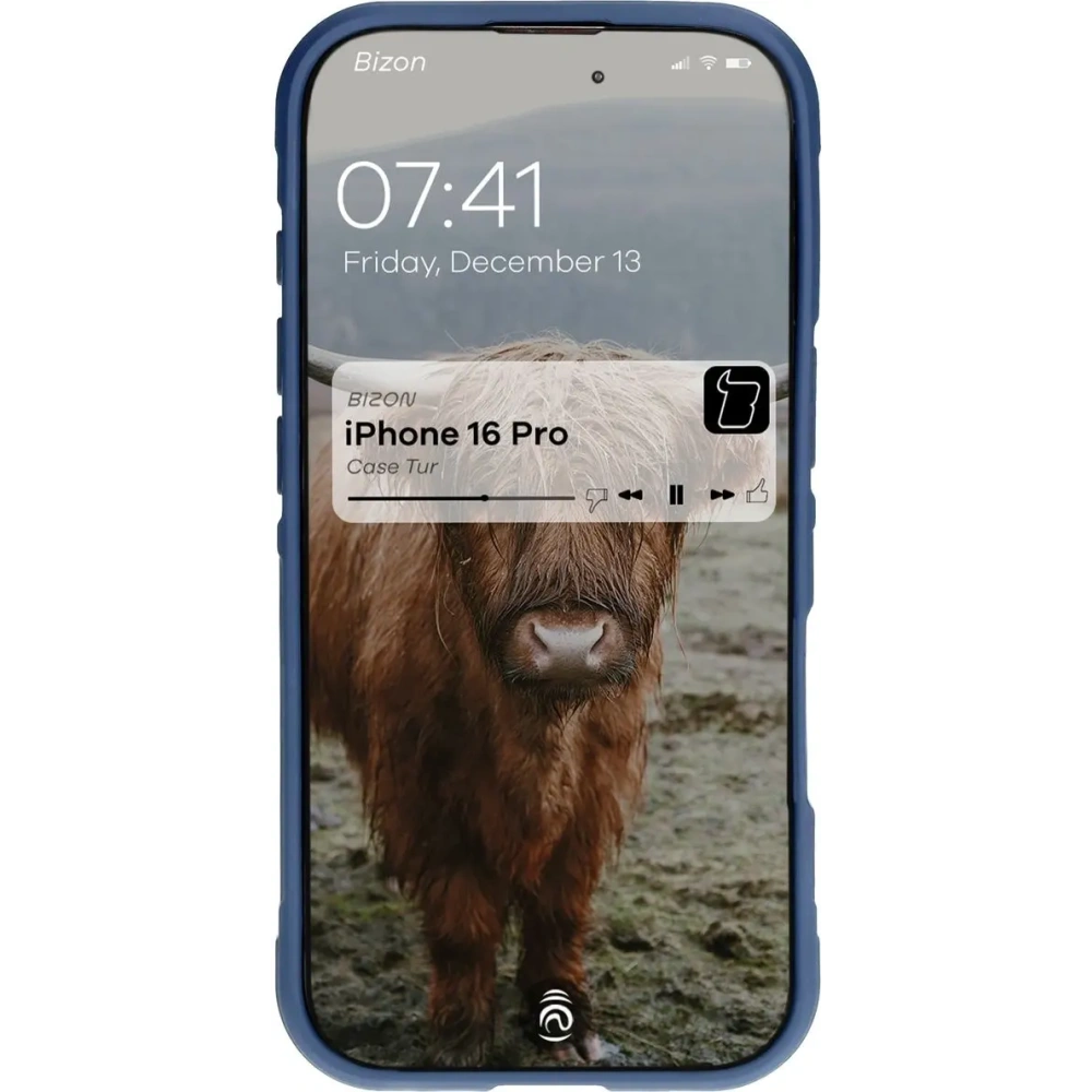 Pancerne etui Bizon Case Tur do Apple iPhone 16 Pro granatowe