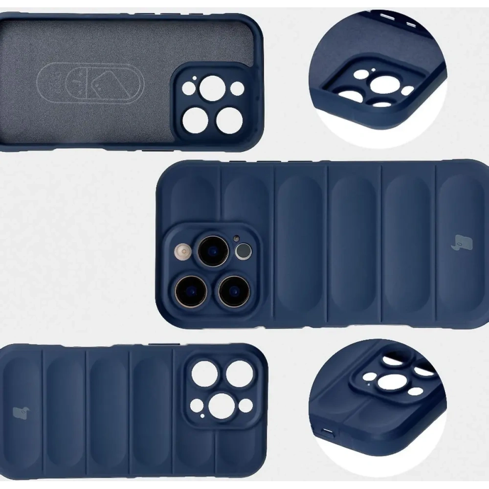 Pancerne etui Bizon Case Tur do Apple iPhone 16 Pro granatowe