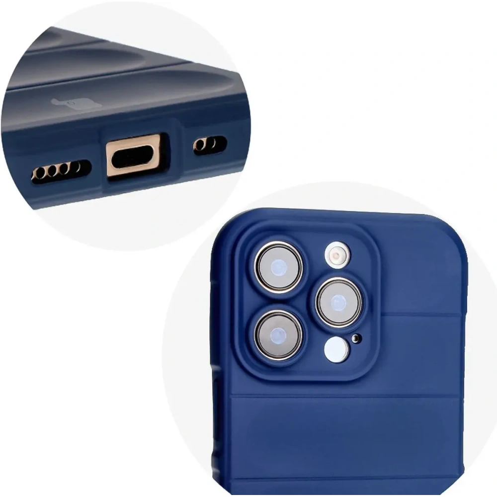 Pancerne etui Bizon Case Tur do Apple iPhone 16 Pro granatowe