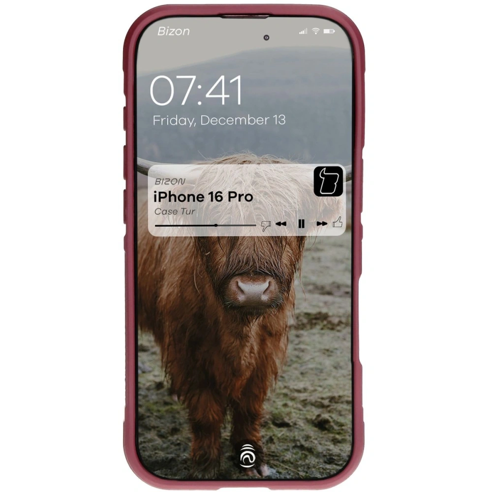 Pancerne etui Bizon Case Tur do Apple iPhone 16 Pro ciemnofioletowe