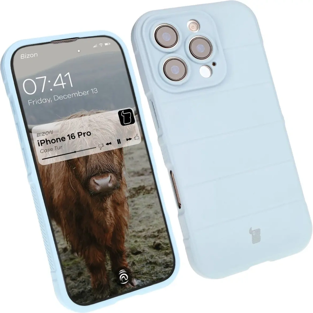 Pancerne etui Bizon Case Tur do Apple iPhone 16 Pro jasnoniebieskie