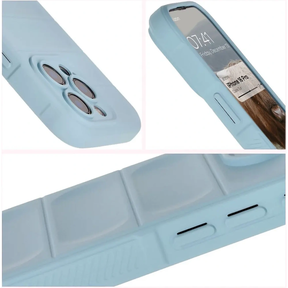 Pancerne etui Bizon Case Tur do Apple iPhone 16 Pro jasnoniebieskie