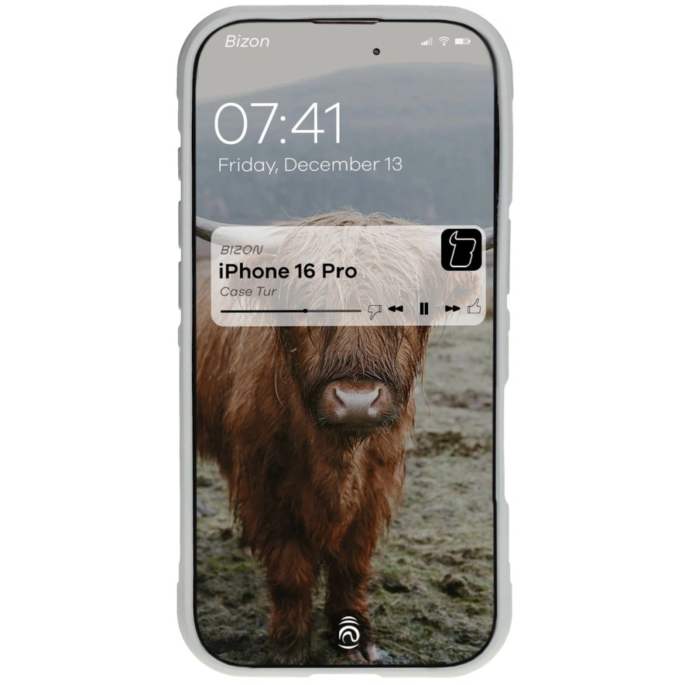 Pancerne etui Bizon Case Tur do Apple iPhone 16 Pro jasnoszare