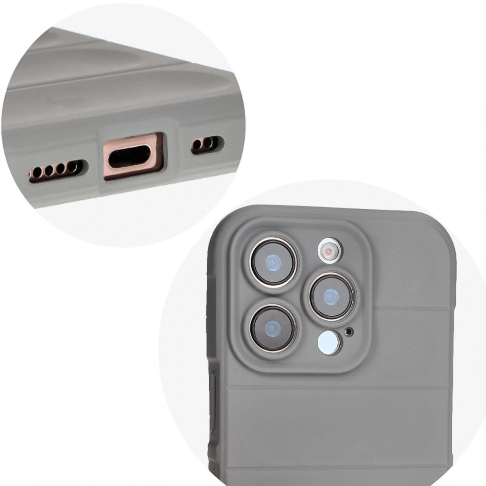 Pancerne etui Bizon Case Tur do Apple iPhone 16 Pro jasnoszare