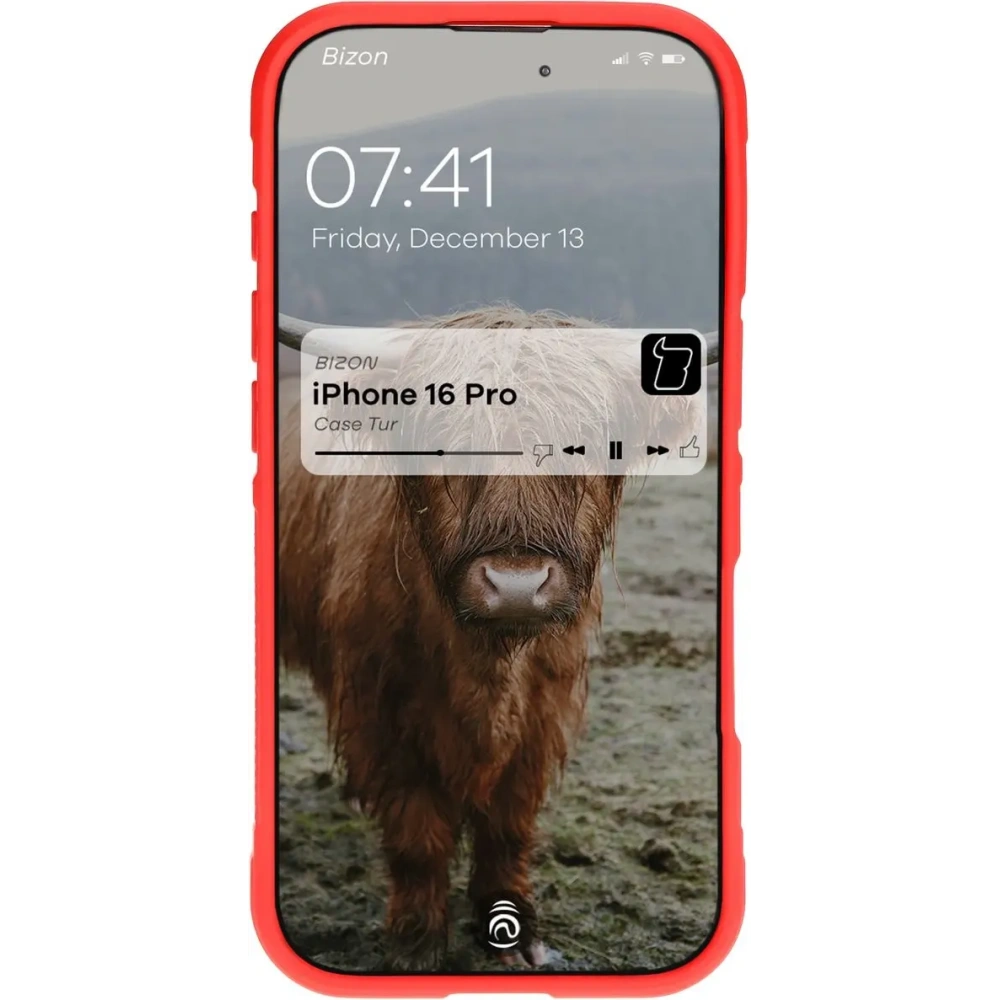 Pancerne etui Bizon Case Tur do Apple iPhone 16 Pro czerwone