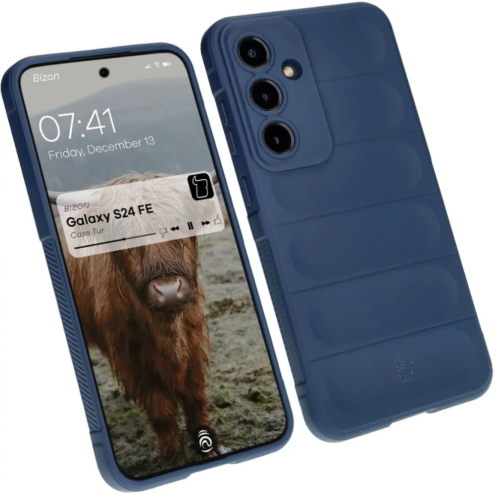 Pancerne etui Bizon Case Tur do Samsung Galaxy S24 FE granatowe