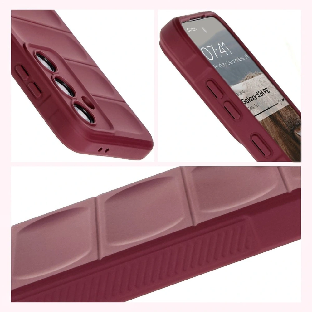 Pancerne etui Bizon Case Tur do Samsung Galaxy S24 FE ciemnofioletowe