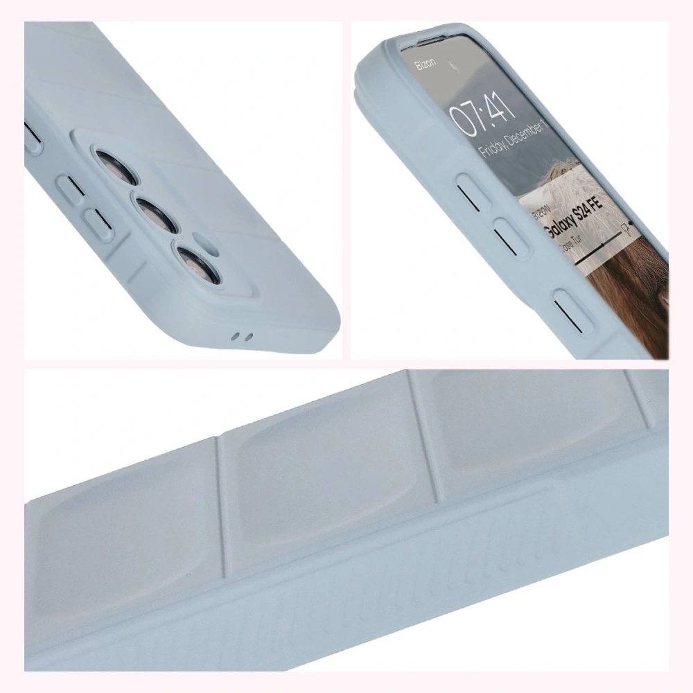 Pancerne etui Bizon Case Tur do Samsung Galaxy S24 FE jasnoniebieskie