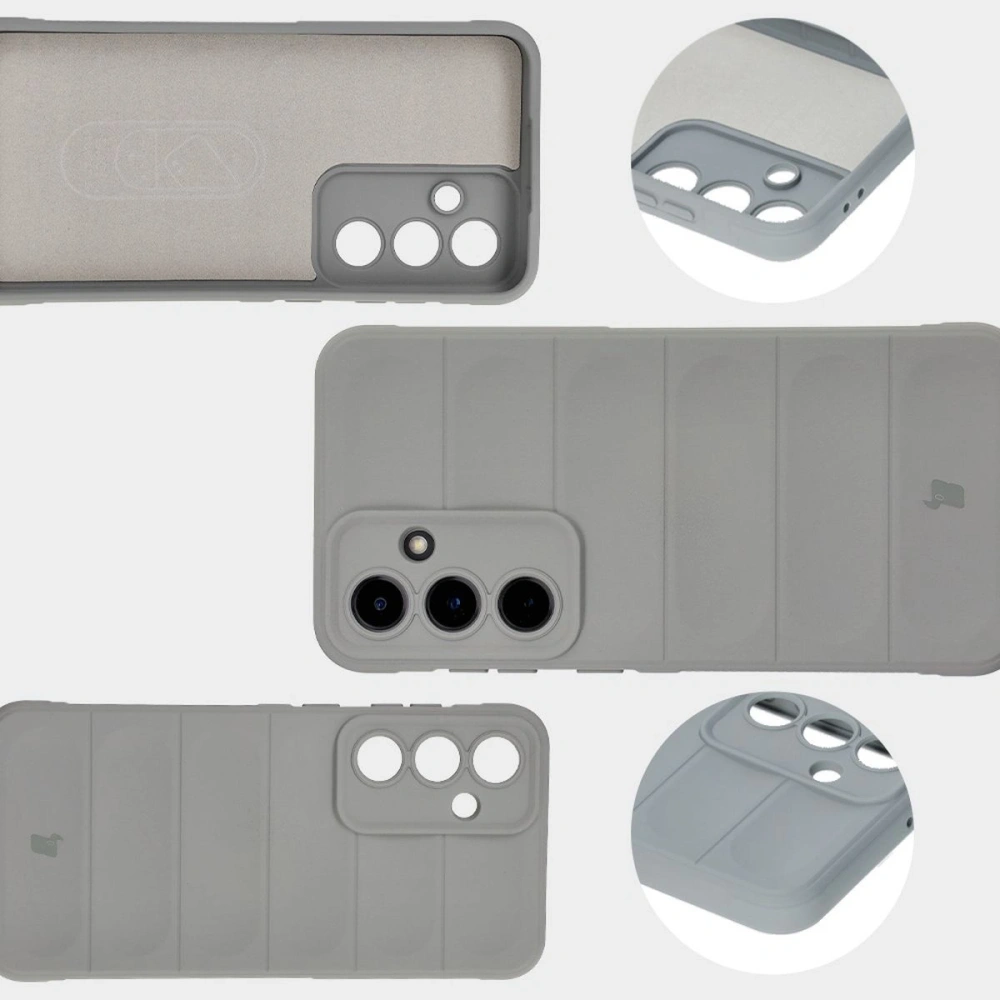 Pancerne etui Bizon Case Tur do Samsung Galaxy S24 FE jasnoszare