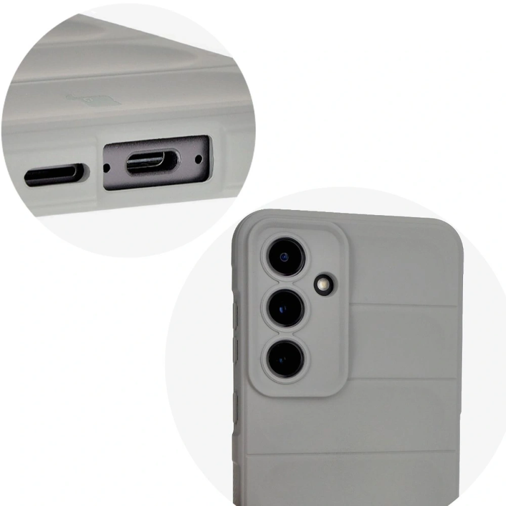 Pancerne etui Bizon Case Tur do Samsung Galaxy S24 FE jasnoszare